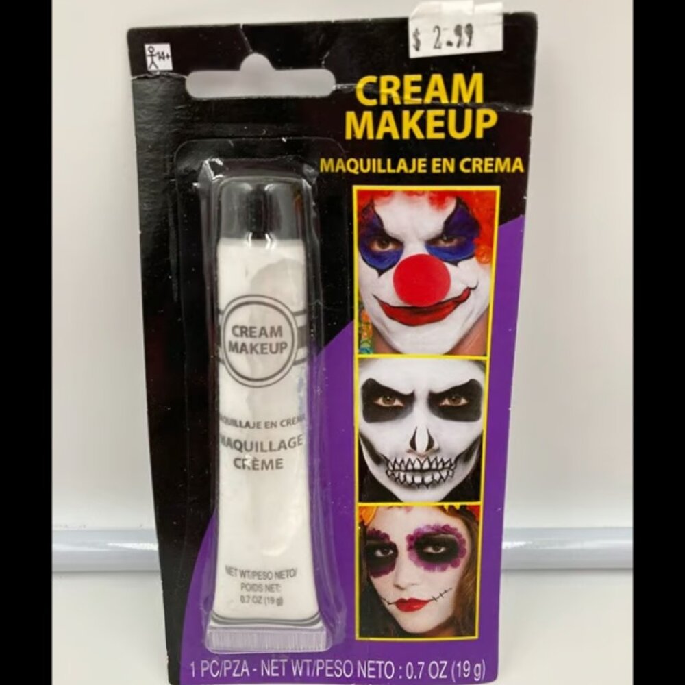 Amscan WHITE Cream Makeup Costume Accessory 0.7 oz.
